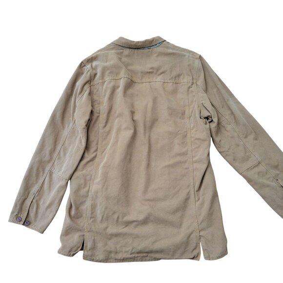 Territory Ahead LL Blazer Jacket Khaki Brown Plaid Lining Western Rodeo - Picture 4 of 13